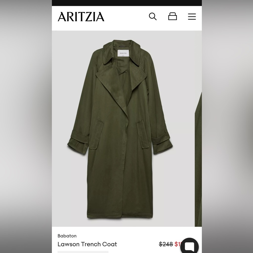 Aritzia Babaton Lawson Trench Coat 🧥